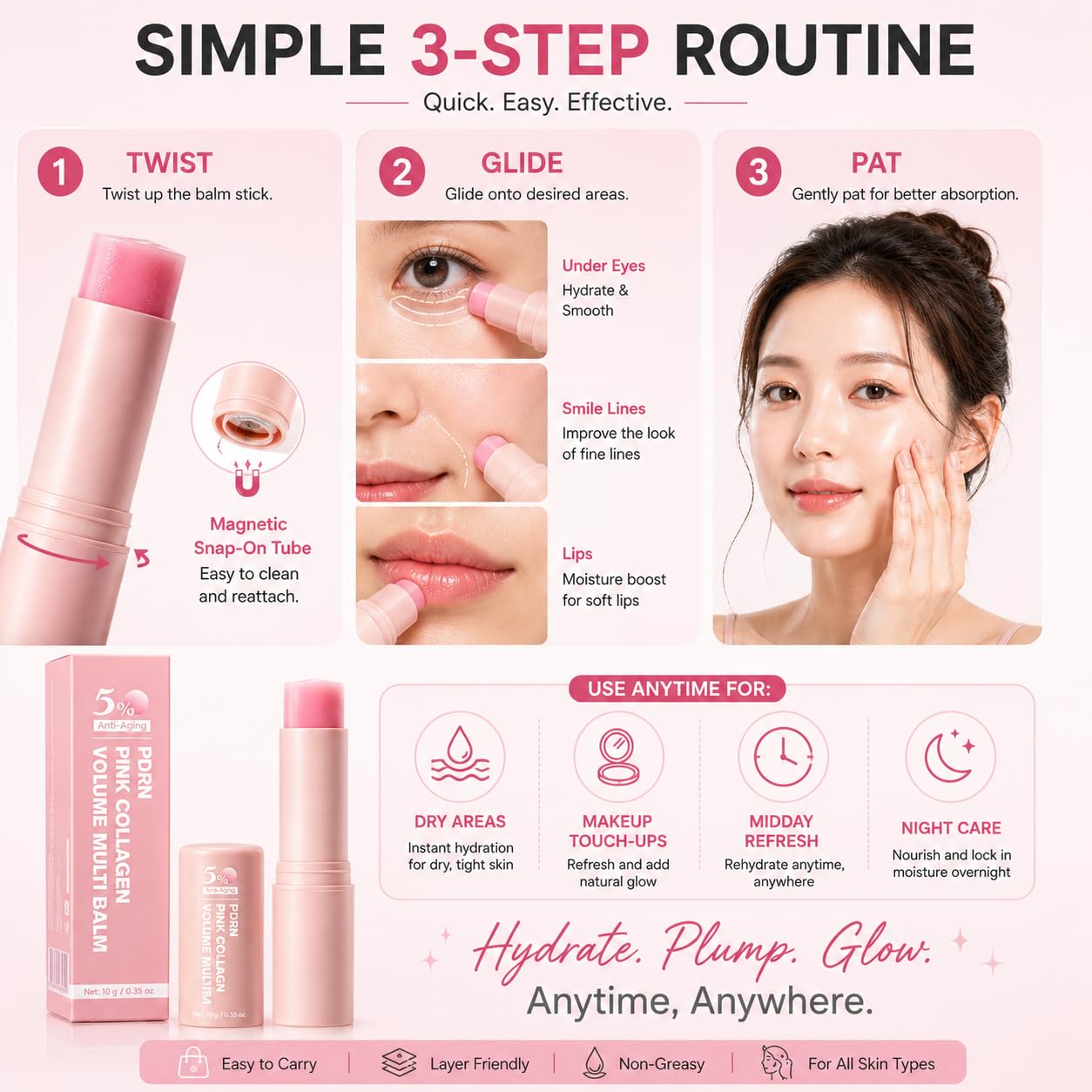 Anytime, anywhere beauty essential - office, travel, makeup base, date night